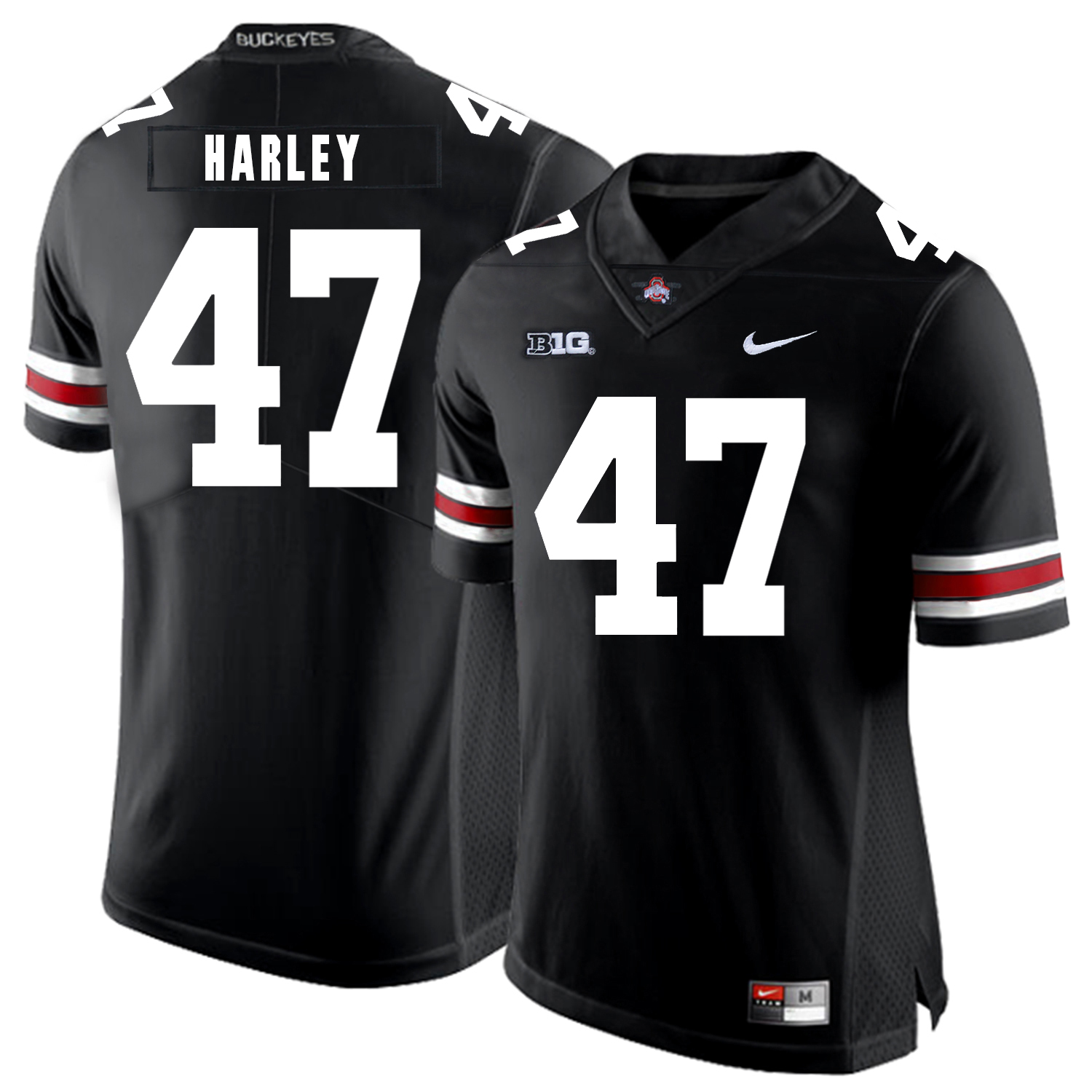 Ohio State Buckeyes 47 Chic Harley Black Nike College Football Jersey