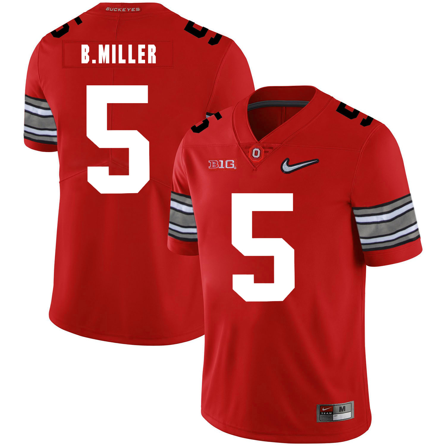 Ohio State Buckeyes 5 Braxton Miller Red Diamond Nike Logo College Football Jersey