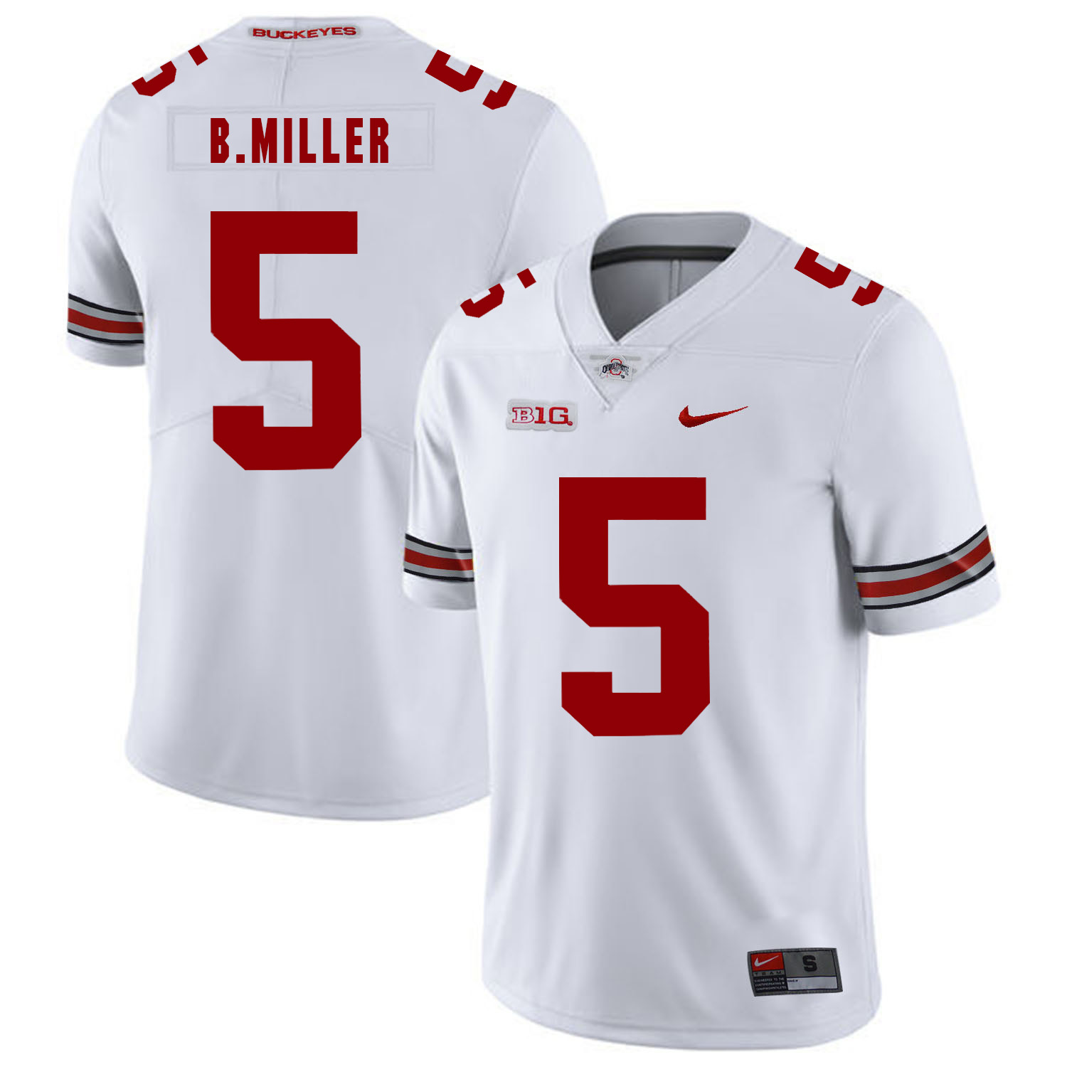 Ohio State Buckeyes 5 Braxton Miller White Nike College Football Jersey