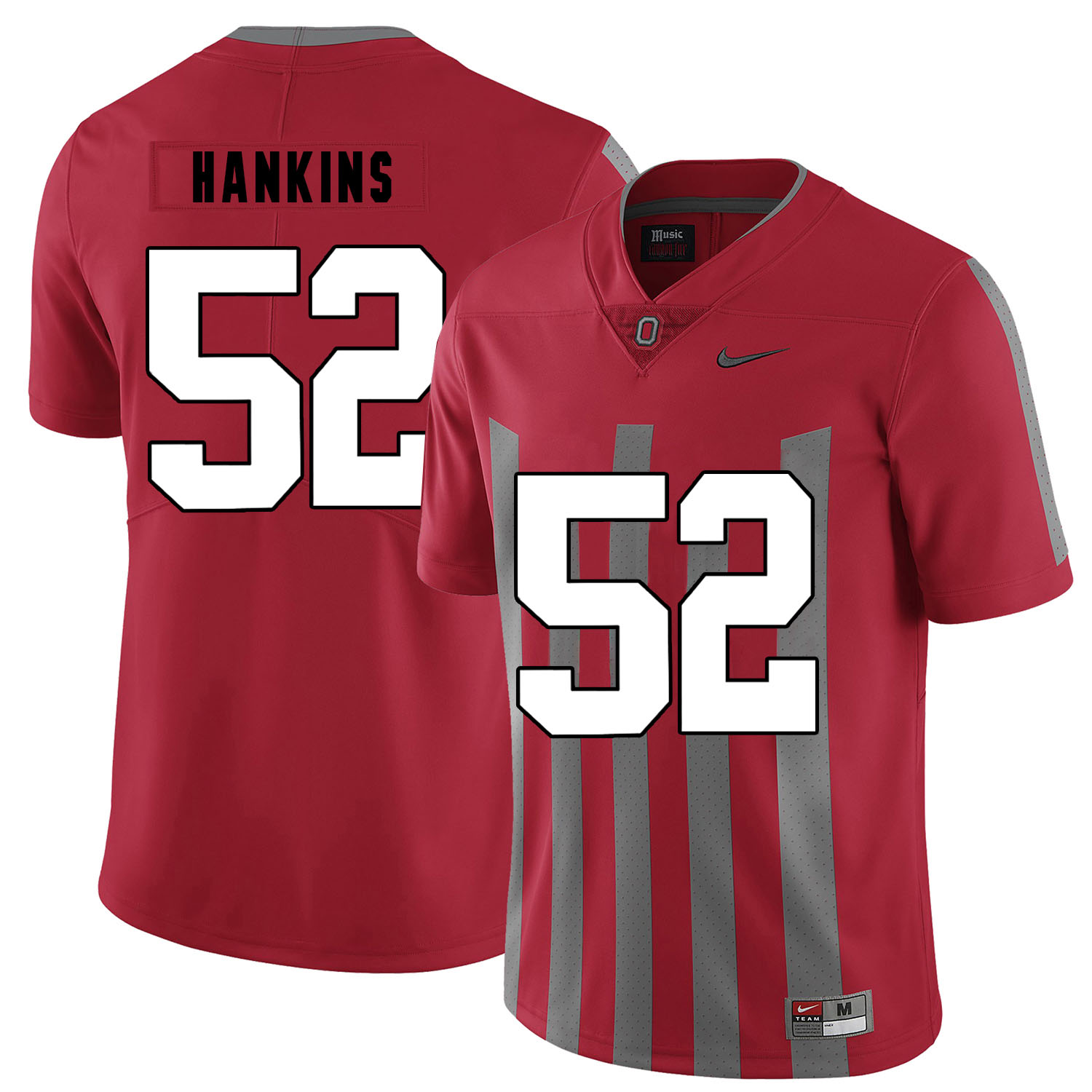 Ohio State Buckeyes 52 Johnathan Hankins Red Elite Nike College Football Jersey