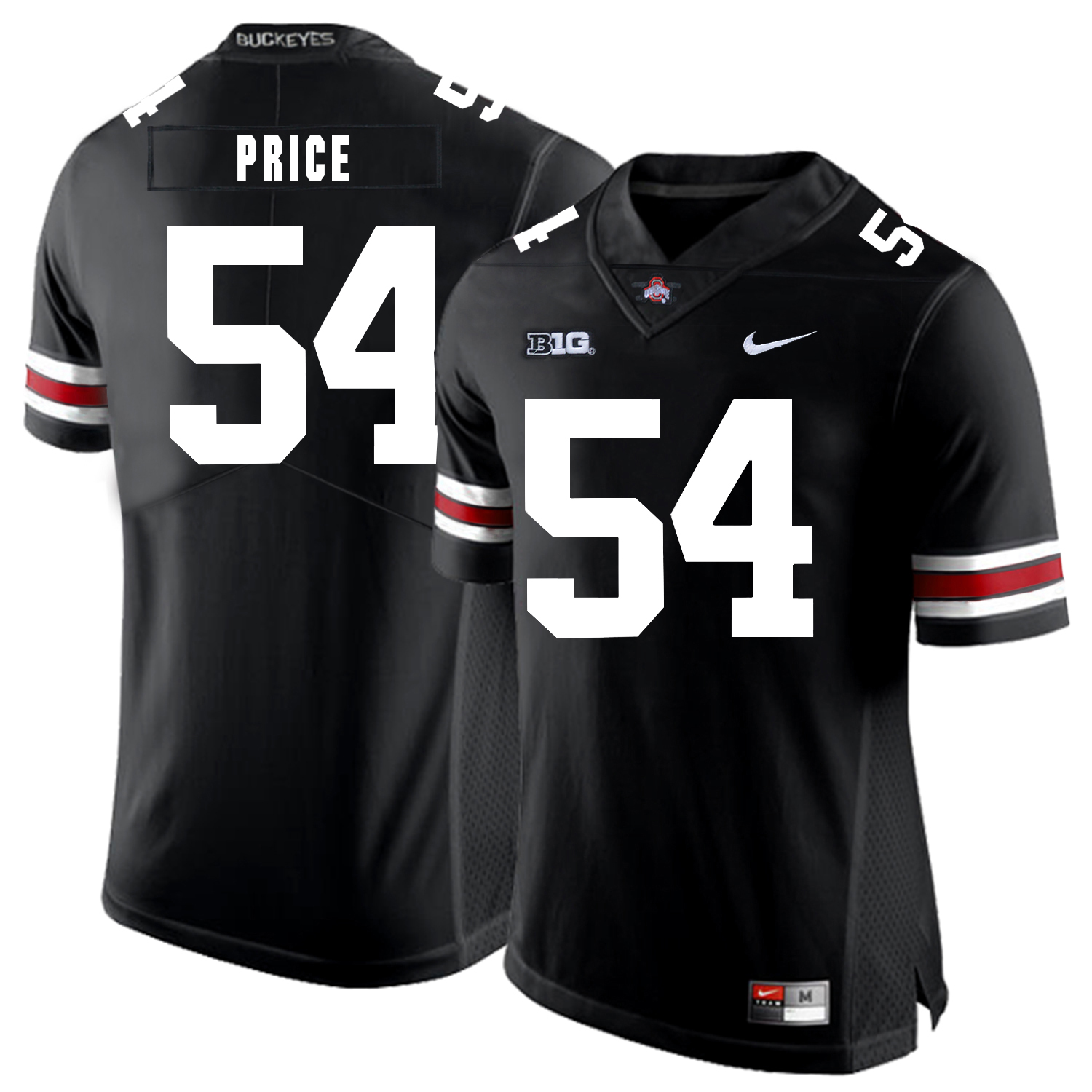 Ohio State Buckeyes 54 Billy Price Black Nike College Football Jersey