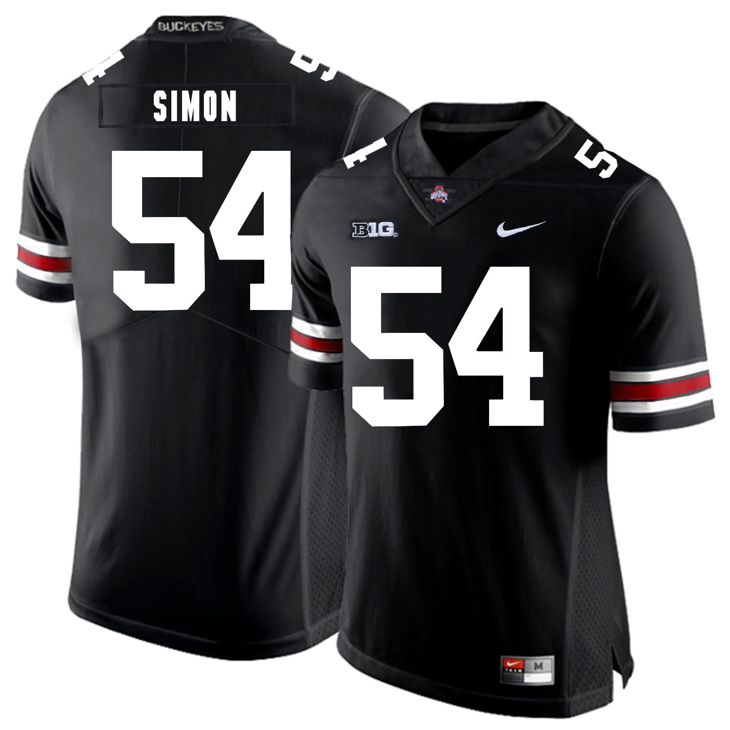 Ohio State Buckeyes 54 John Simon Black Nike College Football Jersey