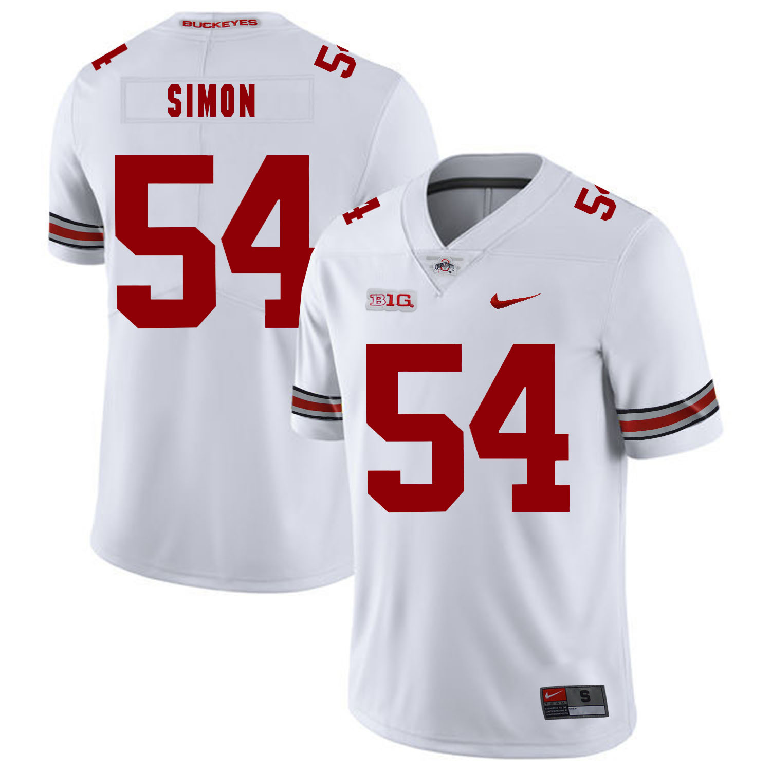 Ohio State Buckeyes 54 John Simon White Nike College Football Jersey