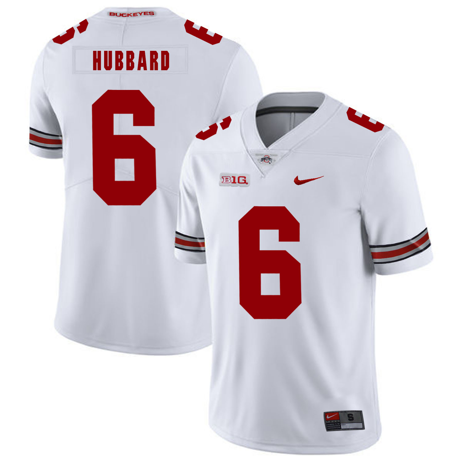 Ohio State Buckeyes 6 Sam Hubbard White Nike College Football Jersey