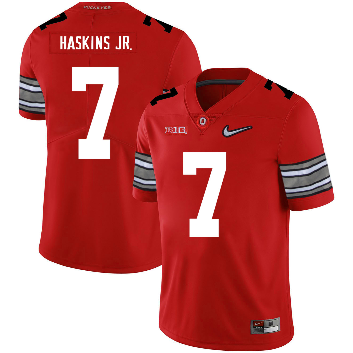 Ohio State Buckeyes 7 Dwayne Haskins Red Diamond Nike Logo College Football Jersey