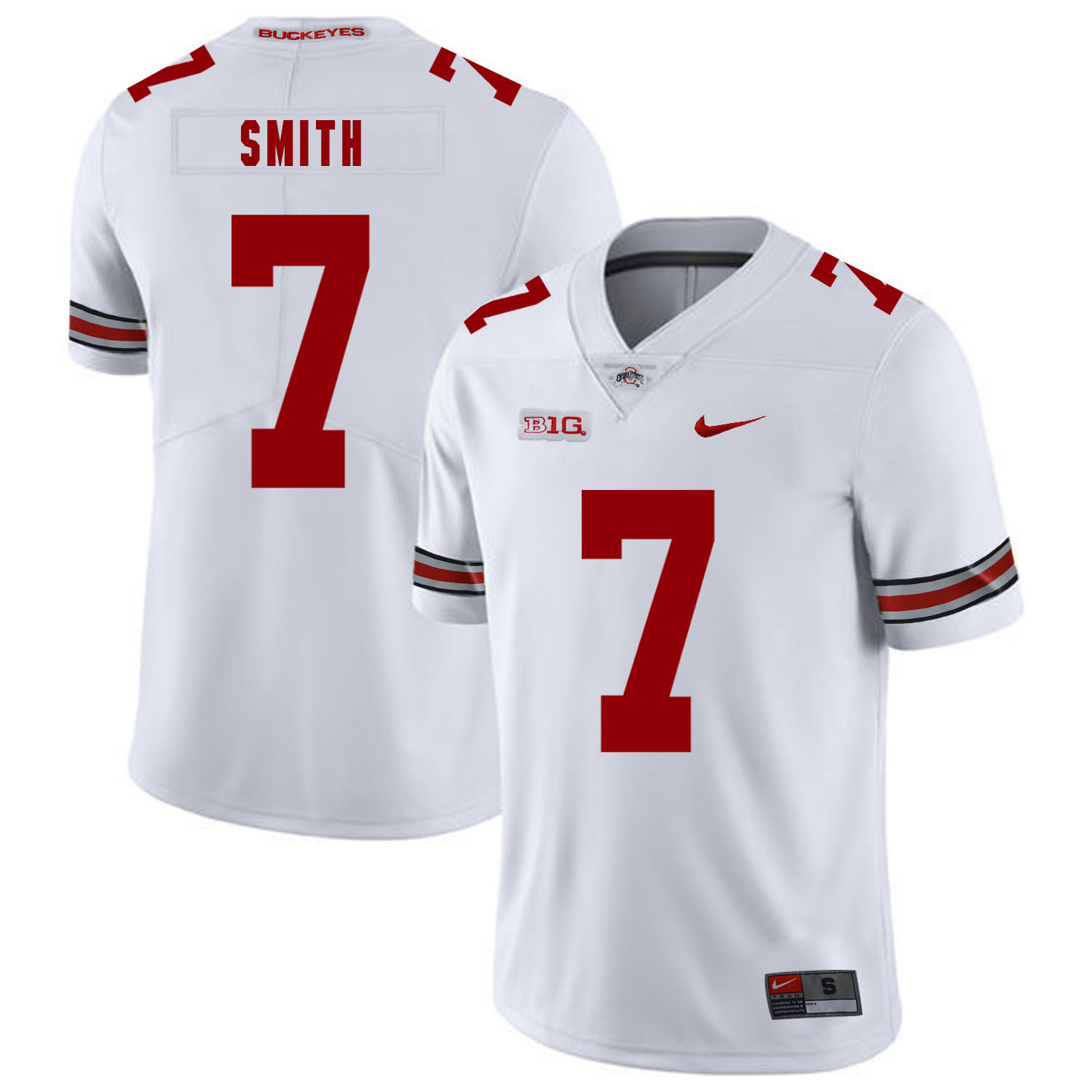 Ohio State Buckeyes 7 Rod Smith White Nike College Football Jersey