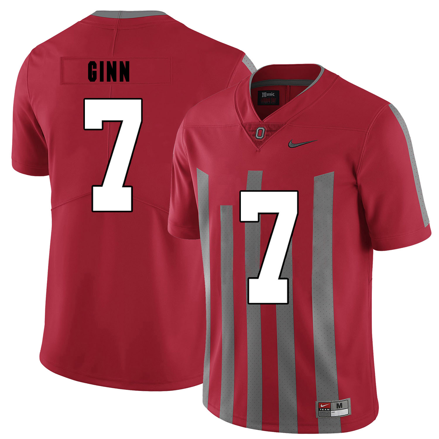 Ohio State Buckeyes 7 Ted Ginn Jr. Red Elite Nike College Football Jersey