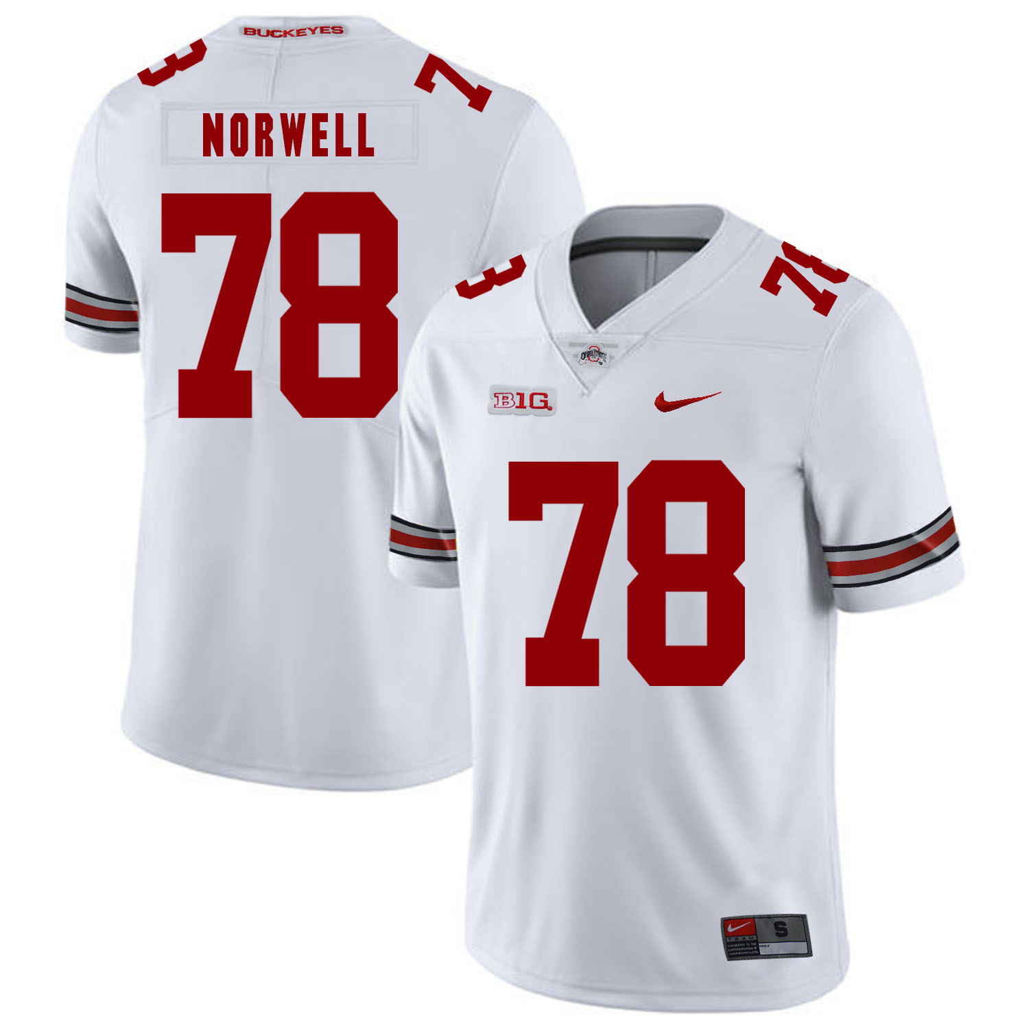 Ohio State Buckeyes 78 Andrew Norwell White Nike College Football Jersey