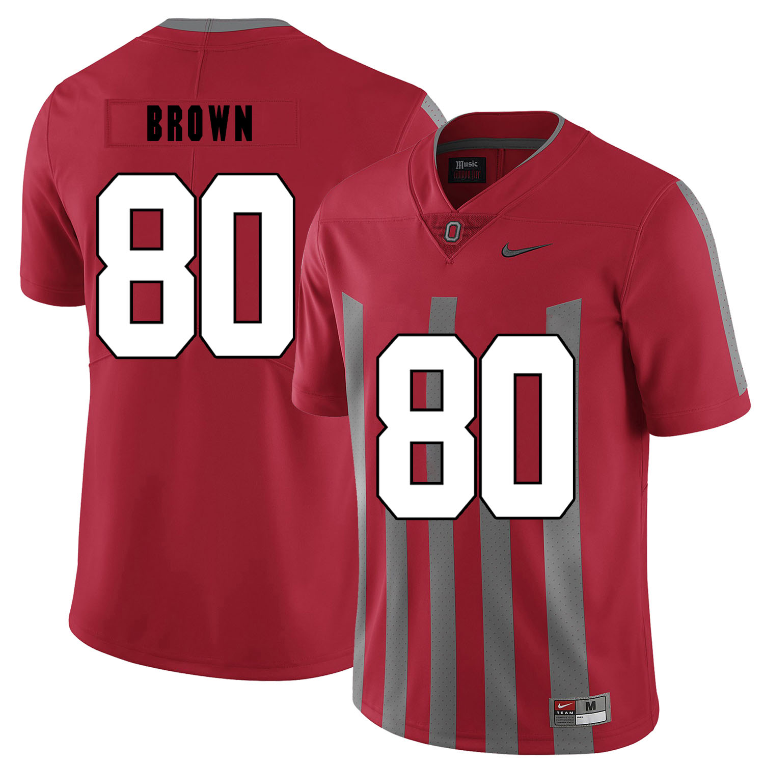 Ohio State Buckeyes 80 Noah Brown Red Elite Nike College Football Jersey