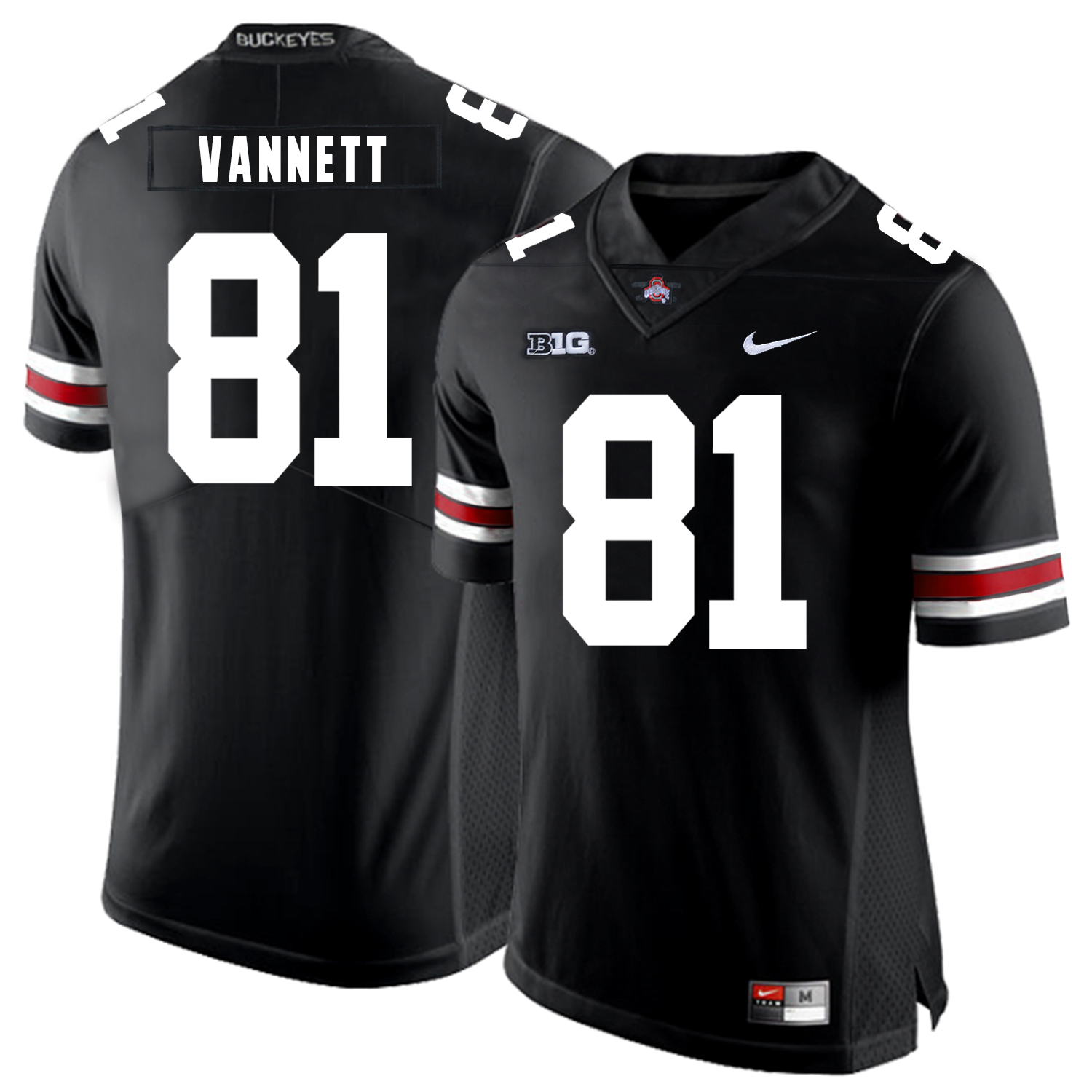 Ohio State Buckeyes 81 Nick Vannett Black Nike College Football Jersey