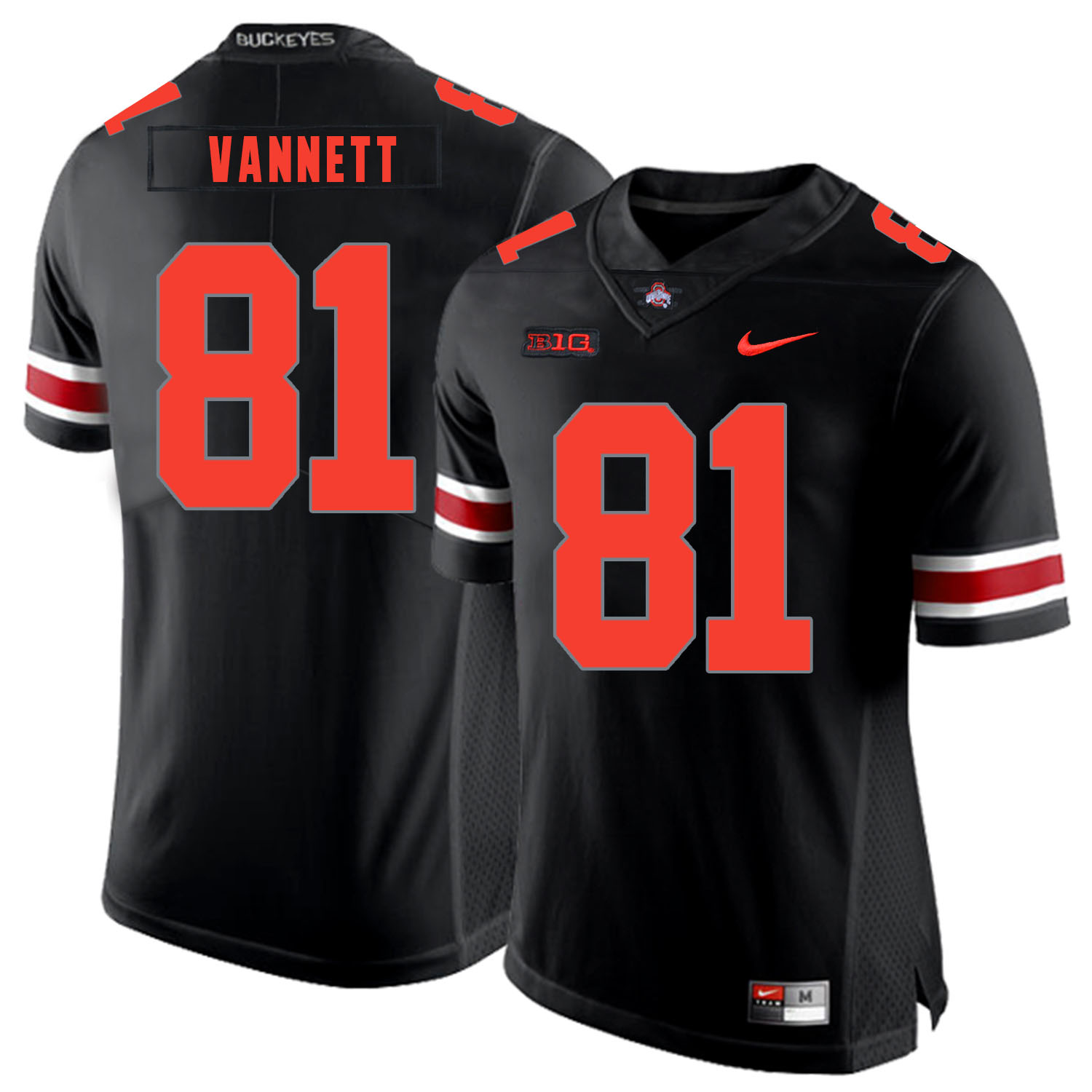 Ohio State Buckeyes 81 Nick Vannett Black Shadow Nike College Football Jersey