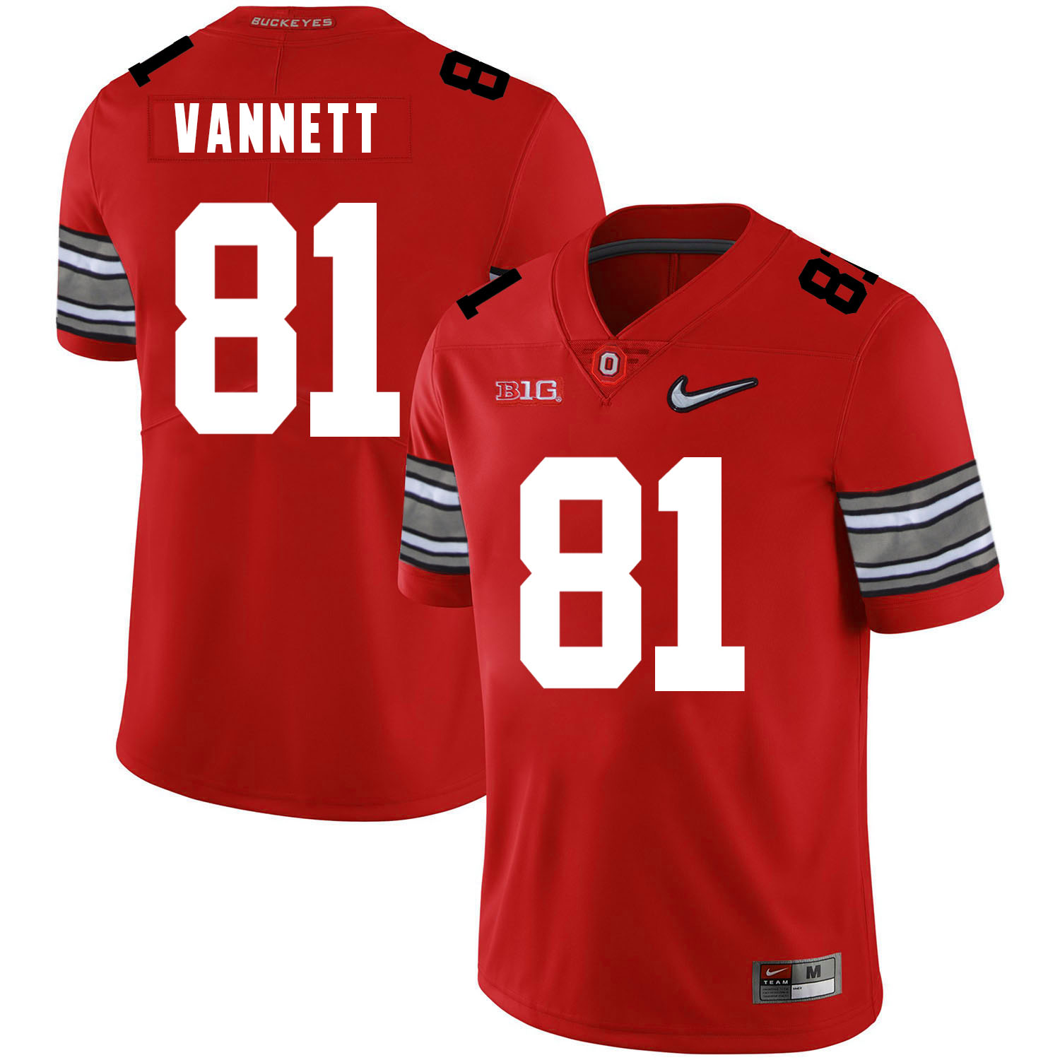 Ohio State Buckeyes 81 Nick Vannett Red Diamond Nike Logo College Football Jersey