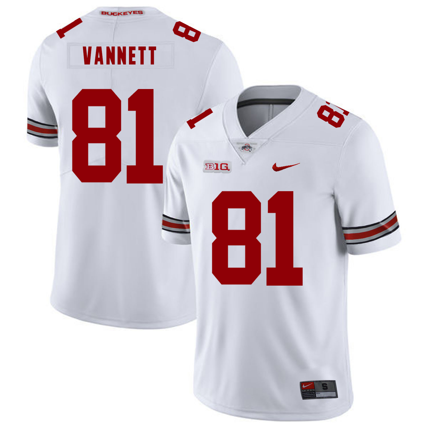 Ohio State Buckeyes 81 Nick Vannett White Nike College Football Jersey