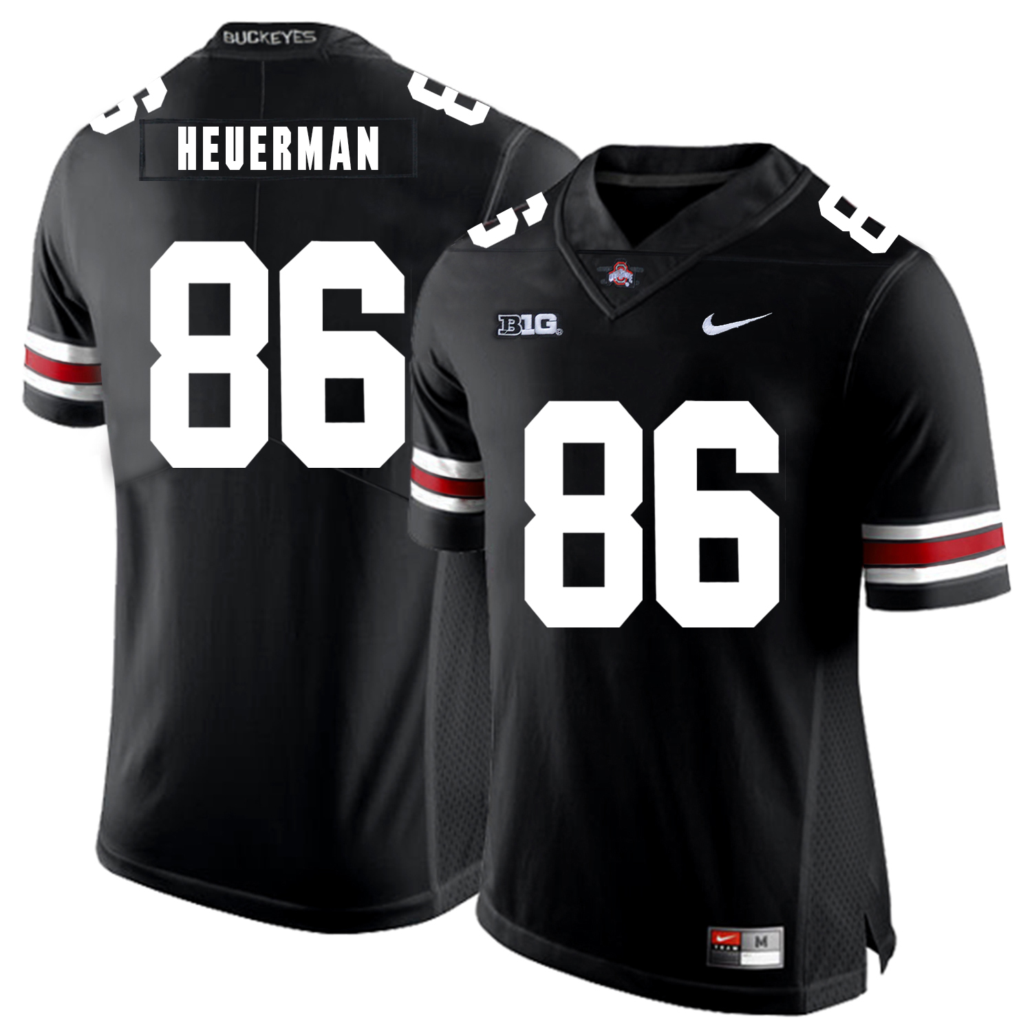 Ohio State Buckeyes 86 Jeff Heuerman Black Nike College Football Jersey