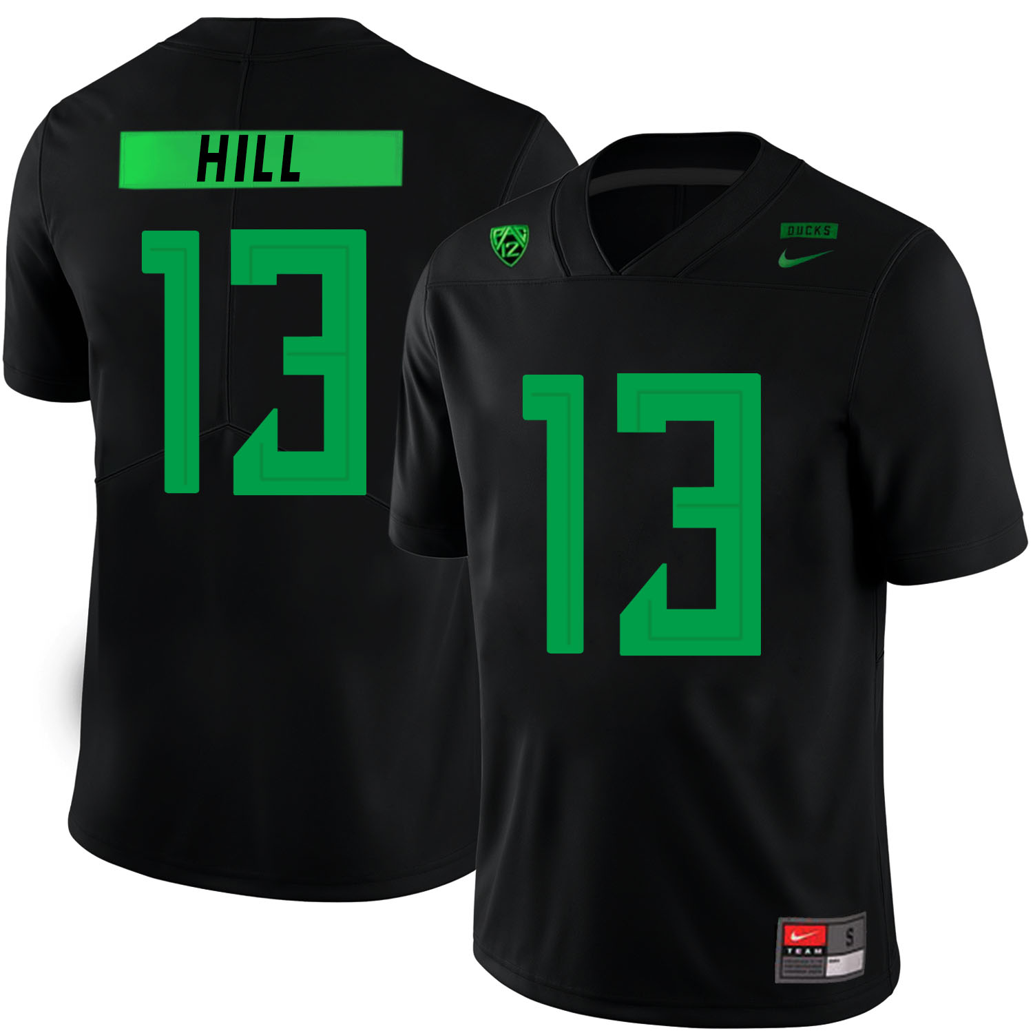 Oregon Ducks 13 Troy Hill Black Nike College Football Jersey