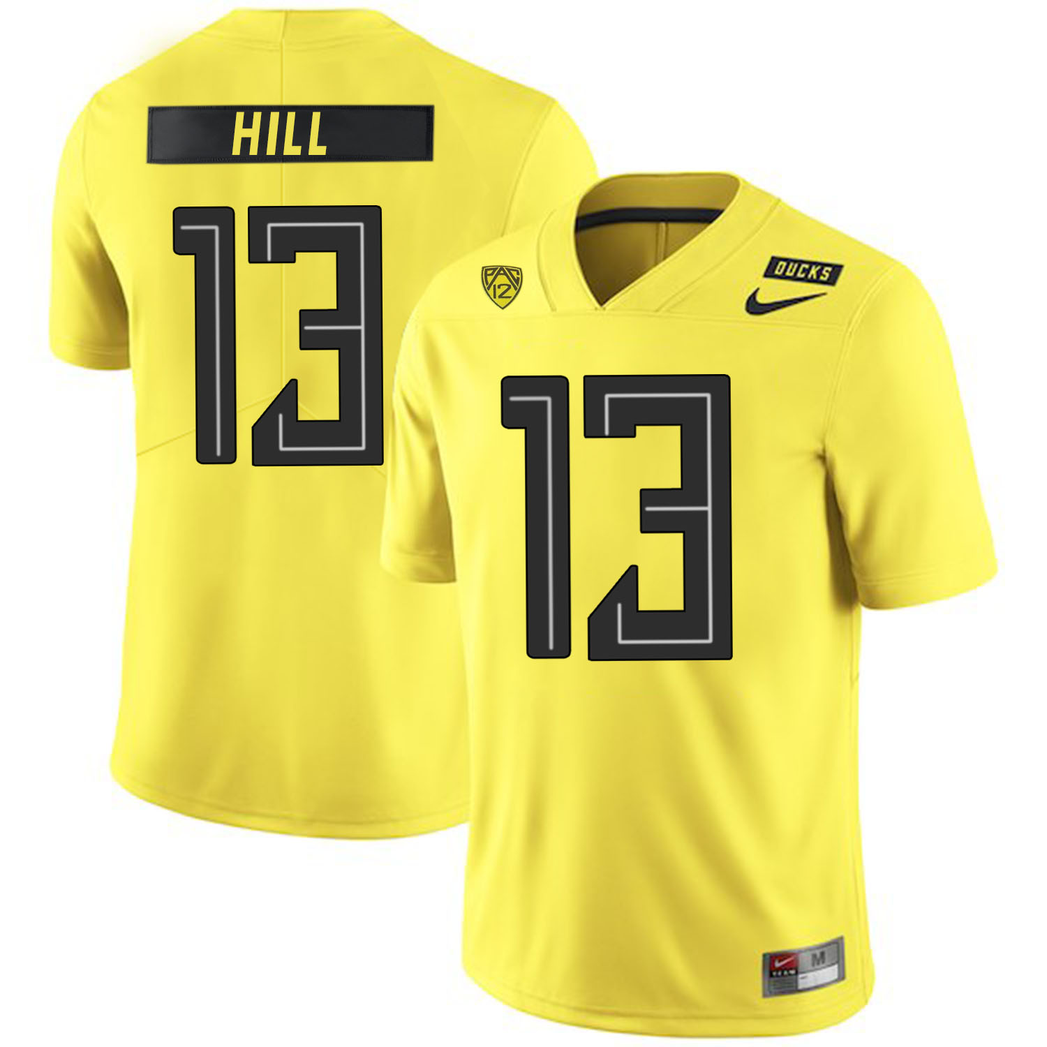 Oregon Ducks 13 Troy Hill Yellow Nike College Football Jersey