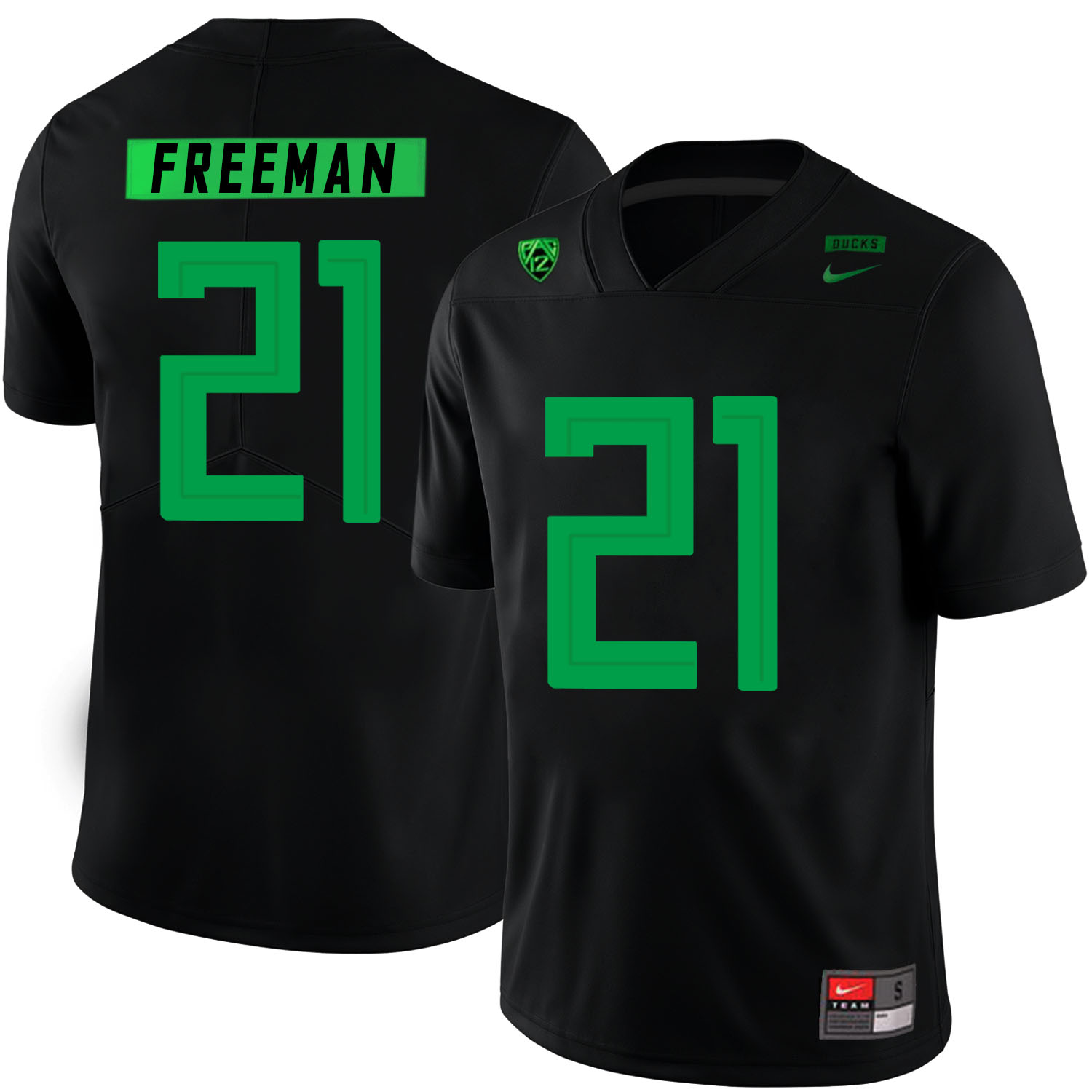 Oregon Ducks 21 Royce Freeman Black Nike College Football Jersey