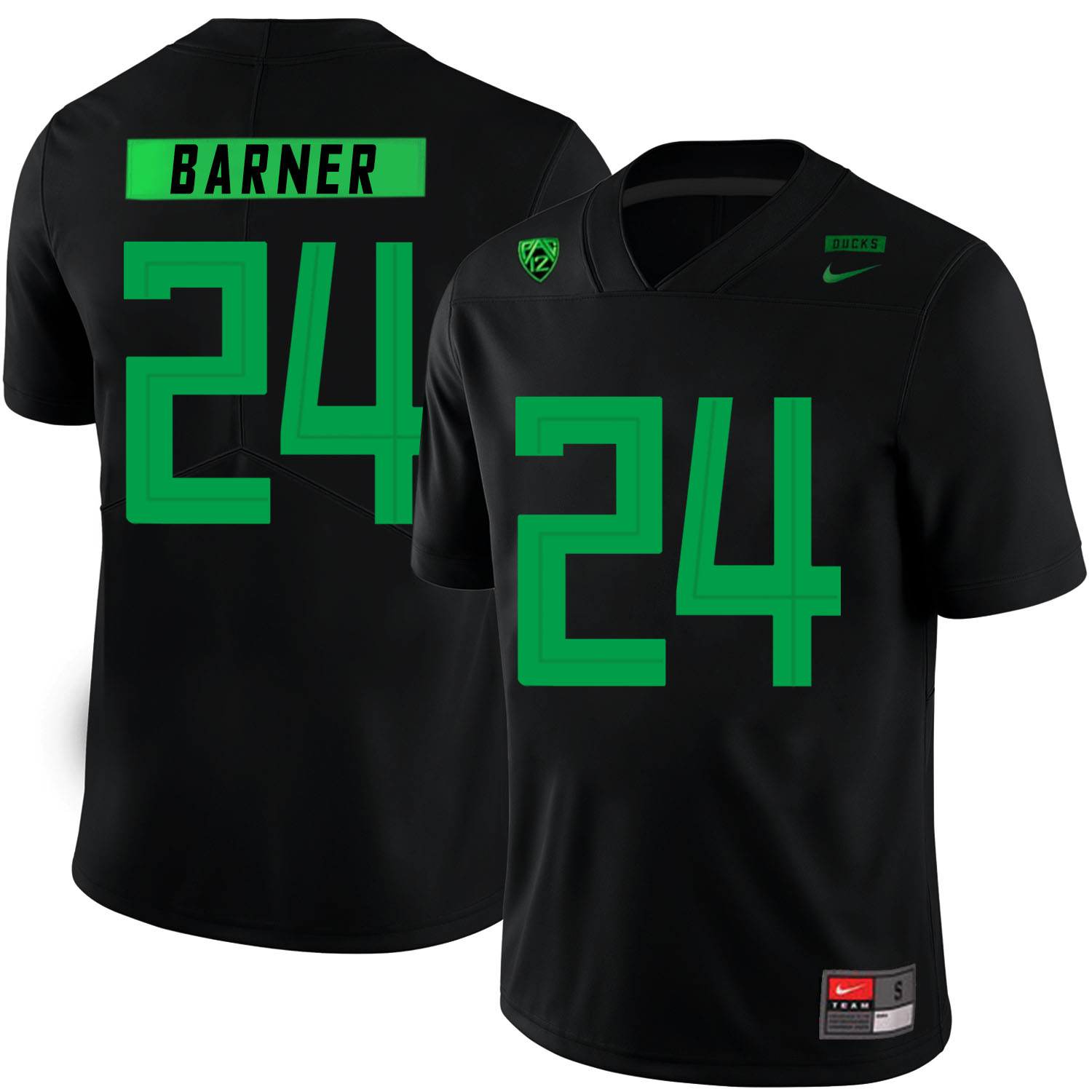 Oregon Ducks 24 Kenjon Barner Black Nike College Football Jersey