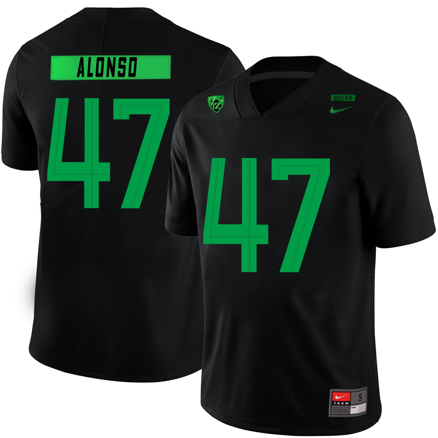 Oregon Ducks 47 Kiko Alonso Black Nike College Football Jersey