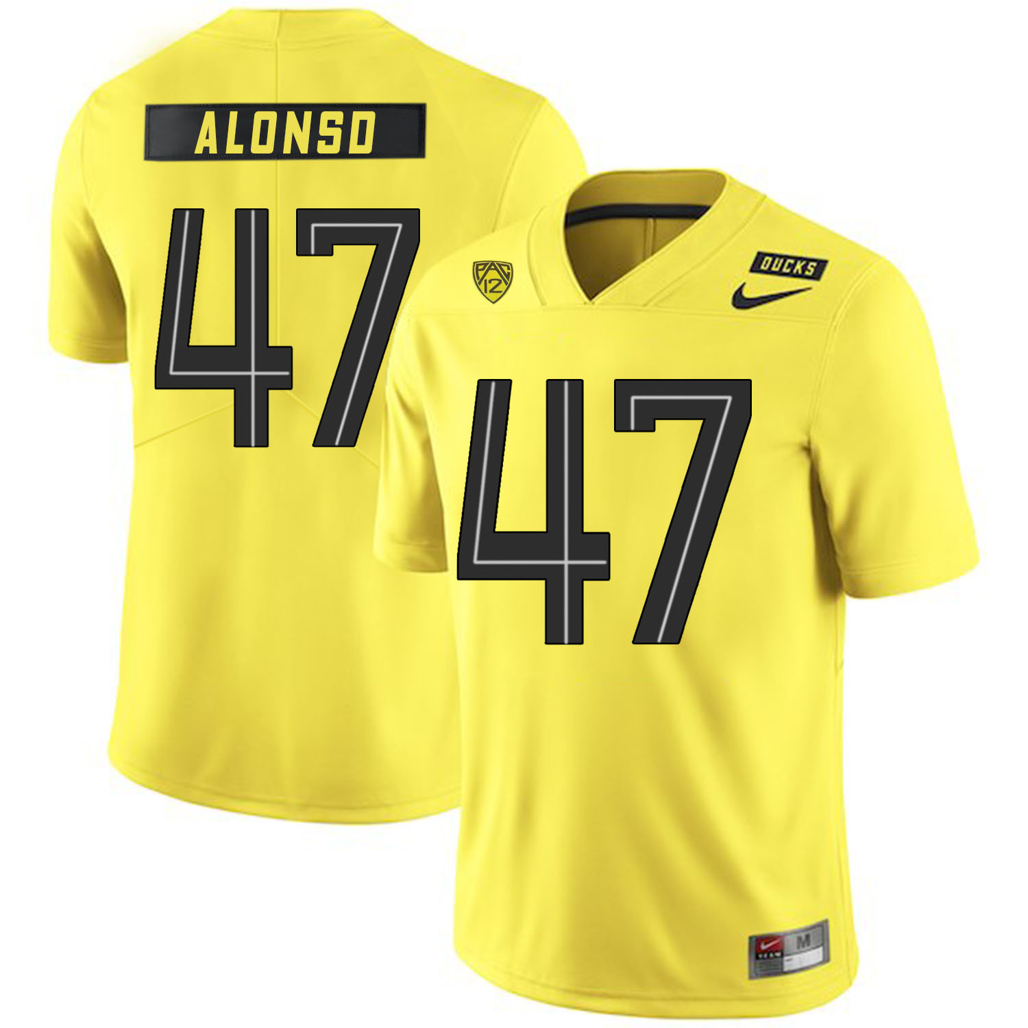 Oregon Ducks 47 Kiko Alonso Yellow Nike College Football Jersey