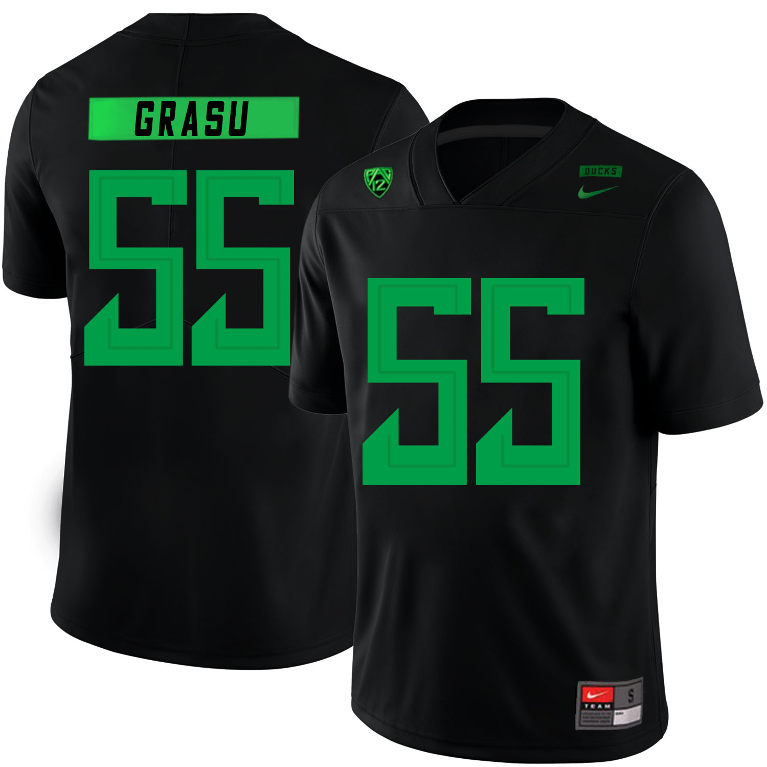 Oregon Ducks 55 Hroniss Grasu Black Nike College Football Jersey