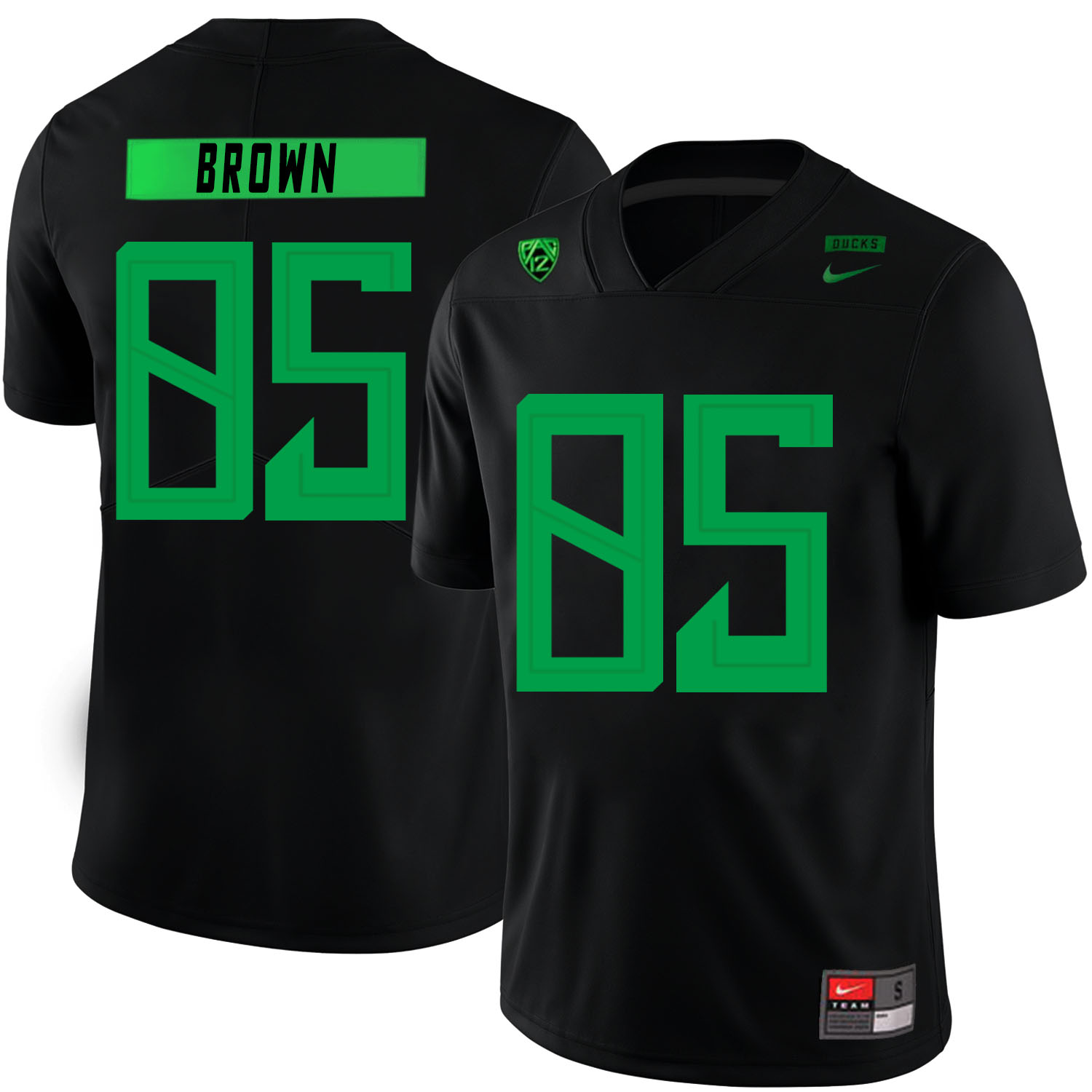 Oregon Ducks 85 Pharaoh Brown Black Nike College Football Jersey