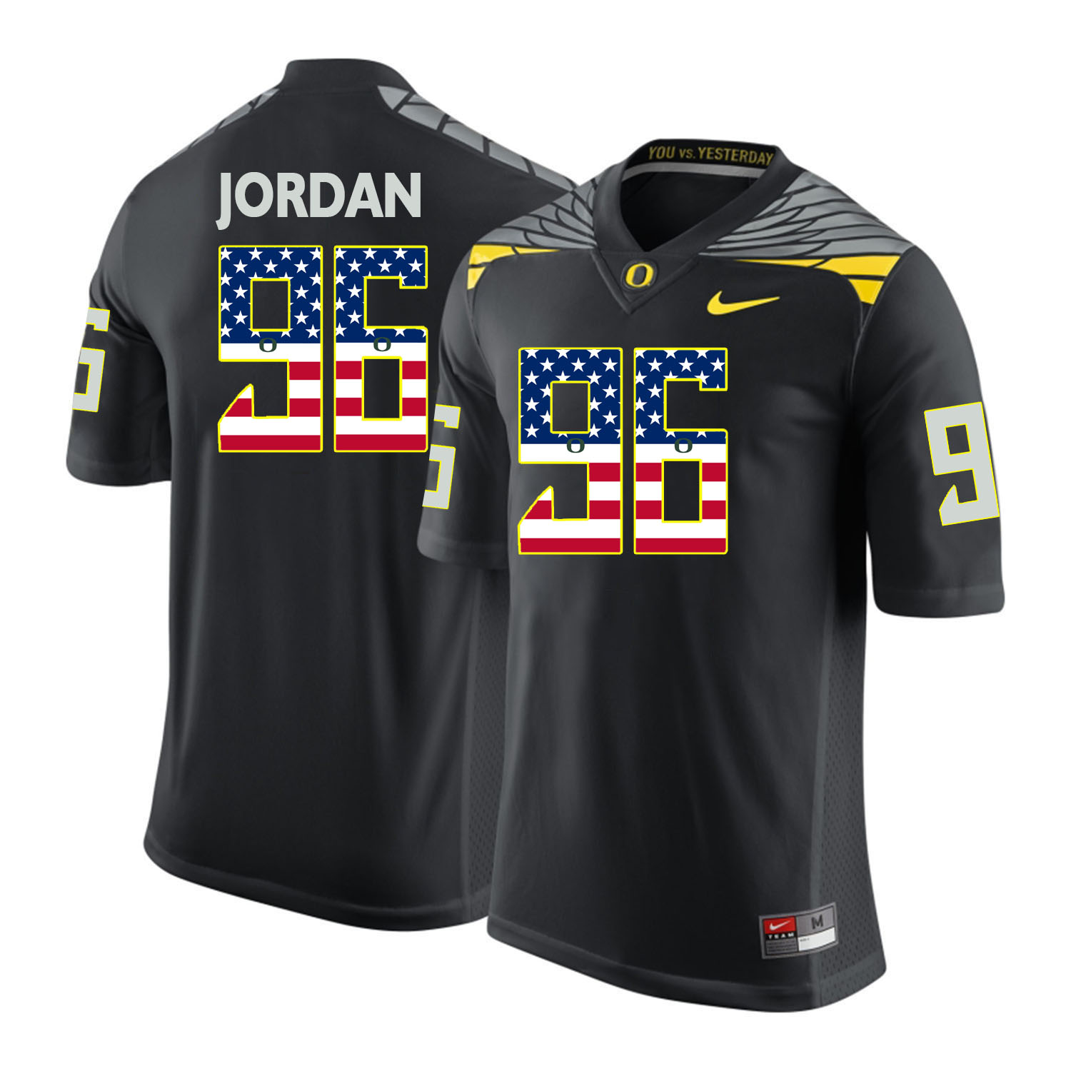 Oregon Ducks 96 Dion Jordan Black USA Flag College Football Jersey