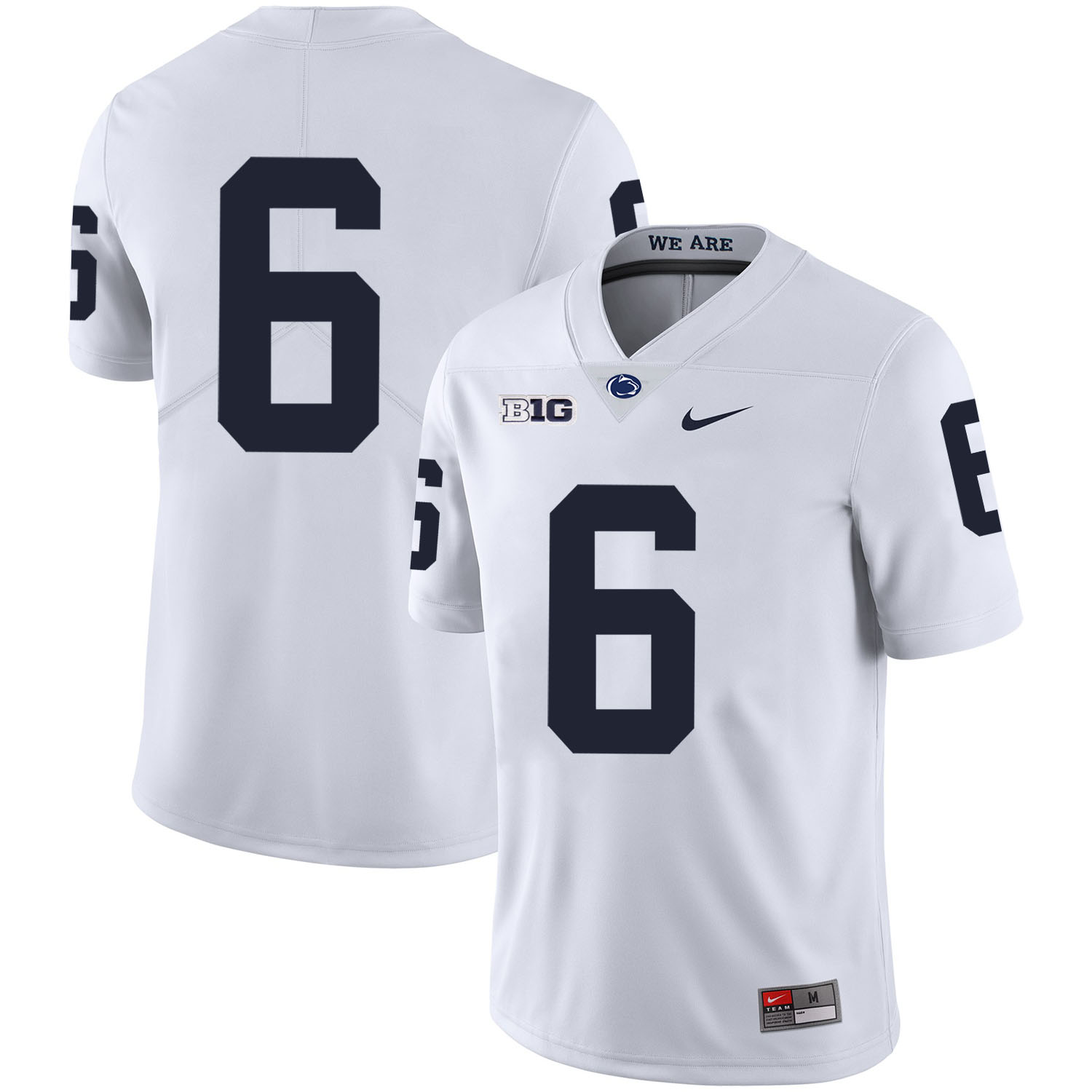 Penn State Nittany Lions 6 Malik Golden White Nike College Football Jersey