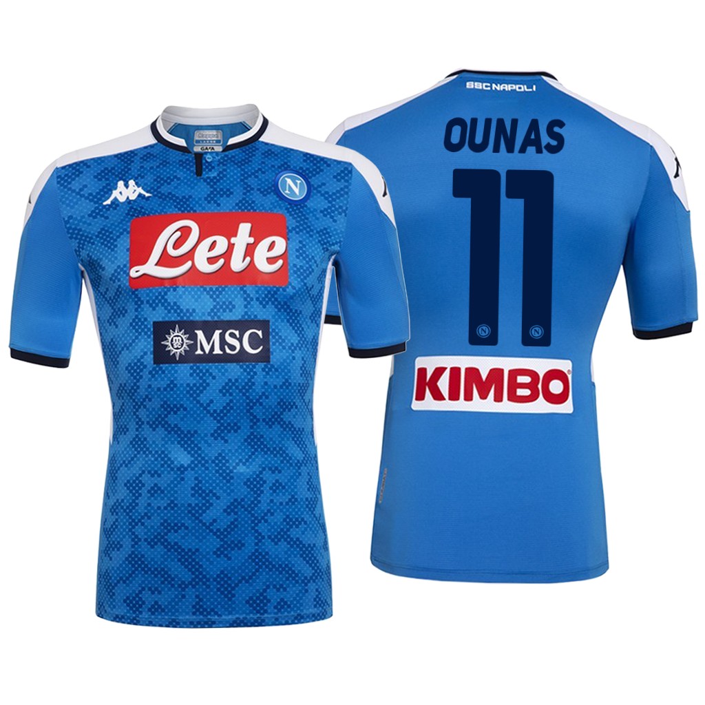 SSC Napoli #11 Adam Ounas Men's 19-20 Home Jersey