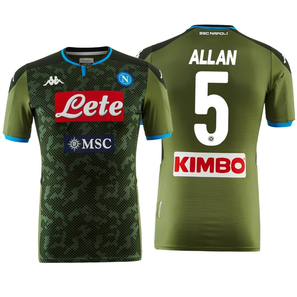 SSC Napoli #5 Allan Men's 19-20 Away Jersey