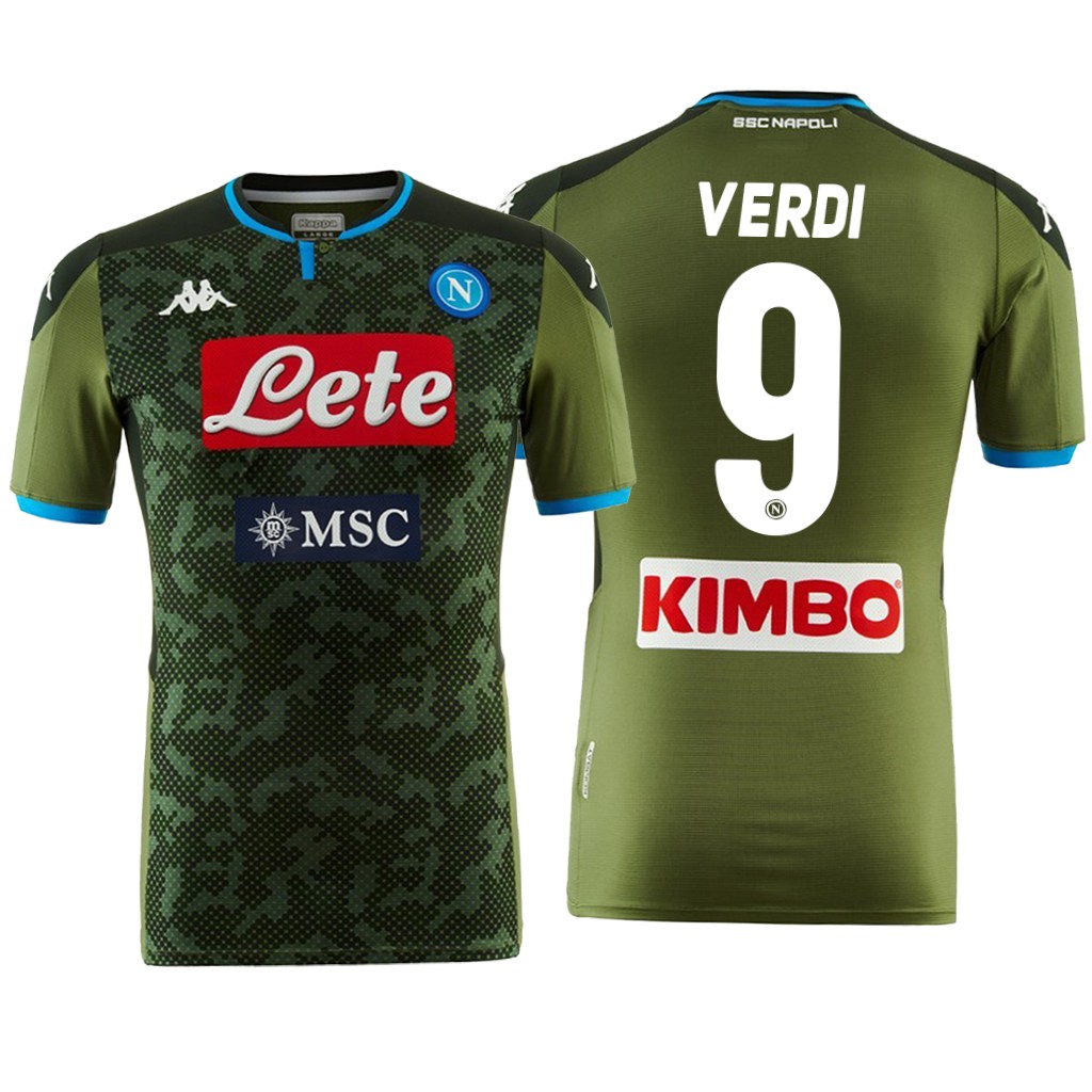 SSC Napoli #9 Simone Verdi Men's 19-20 Away Jersey