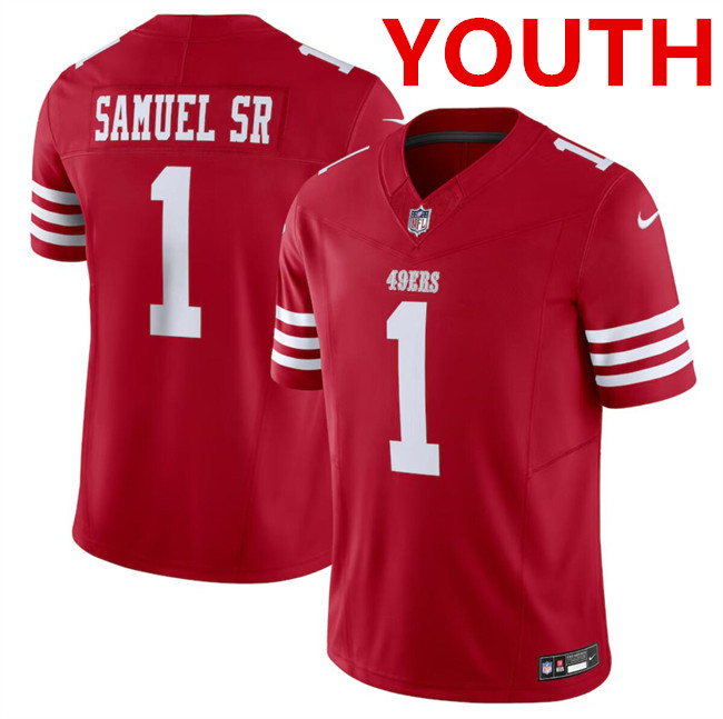 San Francisco 49ers #1 Deebo Samuel Red 2024 F.U.S.E. Vapor Untouchable Limited Football Stitched Jersey