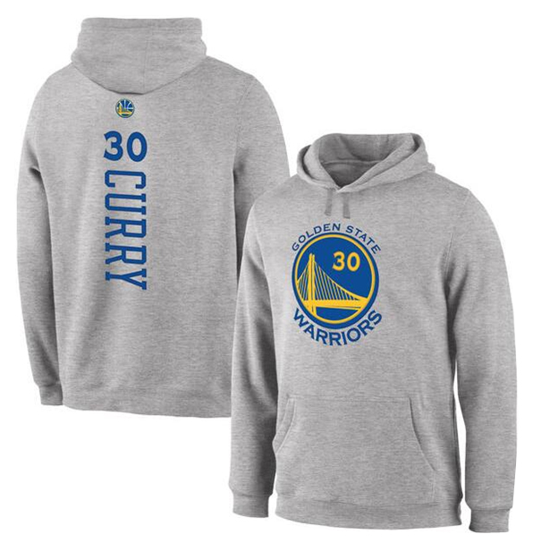 Warriors 30 Curry Grey Pullover Hoodie