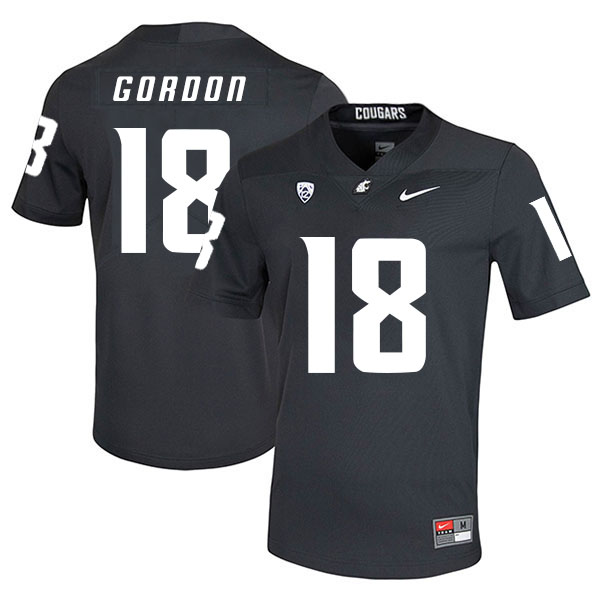 Washington State Cougars 18 Anthony Gordon Black College Football Jersey