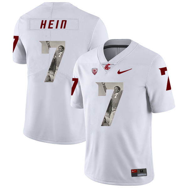 Washington State Cougars 7 Mel Hein White Fashion College Football Jersey