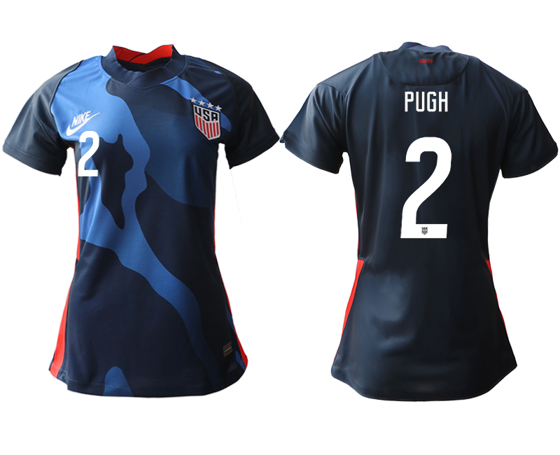 Women's 2020-21 America away aaa version 2# PUGH soccer jerseys