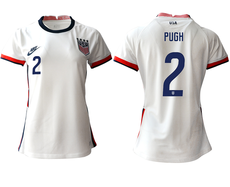 Women's 2020-21 America home aaa version 2# PUGH soccer jerseys