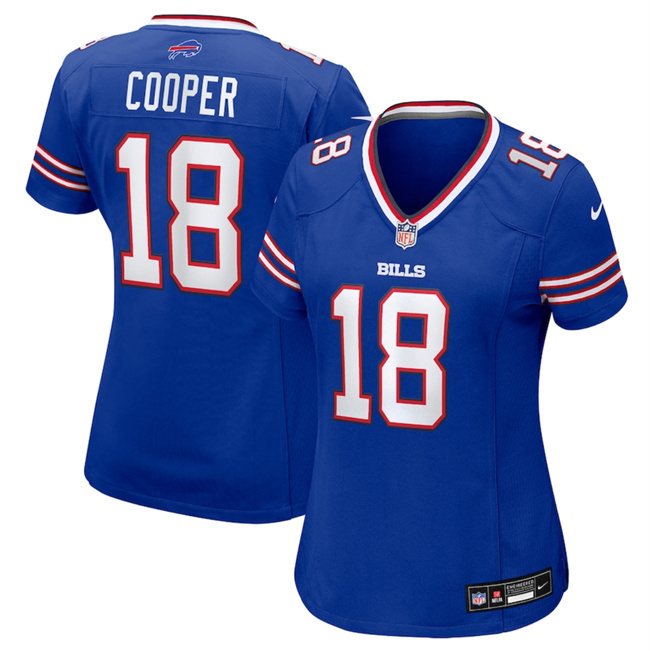 Women's Buffalo Bills #18 Amari Cooper Royal Stitched Football Jersey(Run Small)