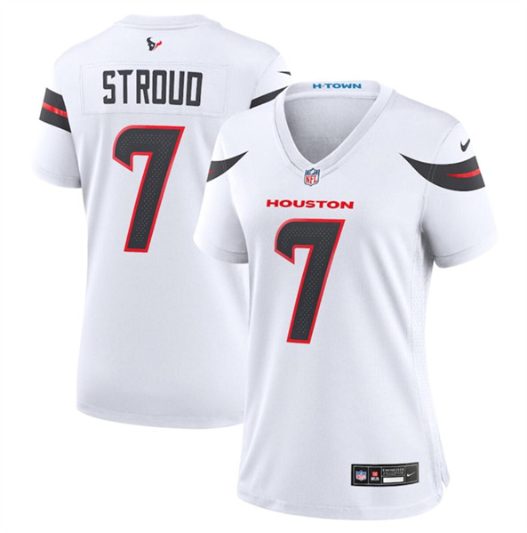 Women's Houston Texans #7 C.J. Stroud White 2024 Stitched Jersey