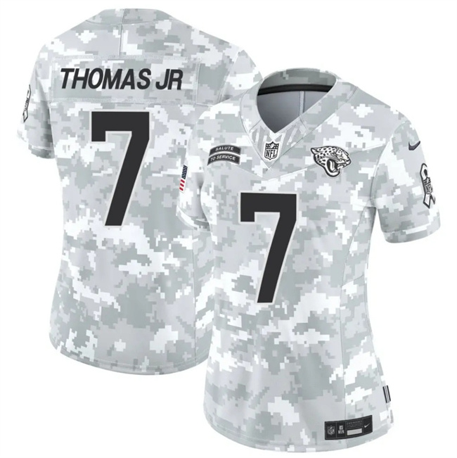 Women's Jacksonville Jaguars #7 Brian Thomas Jr. 2024 F.U.S.E Arctic Camo Salute To Service Limited Stitched Football Jersey(Run Small)