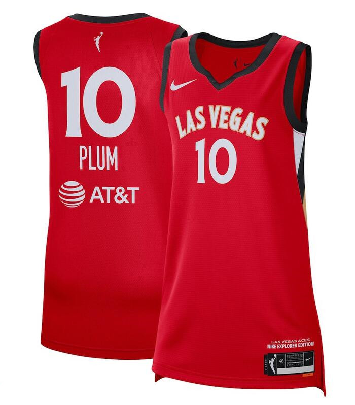 Women's Las Vegas Aces #10 Kelsey Plum Red Stitched Jersey
