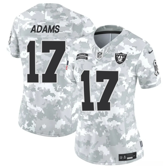 Women's Las Vegas Raiders #17 Davante Adams 2024 F.U.S.E Arctic Camo Salute To Service Limited Stitched Jersey(Run Small)