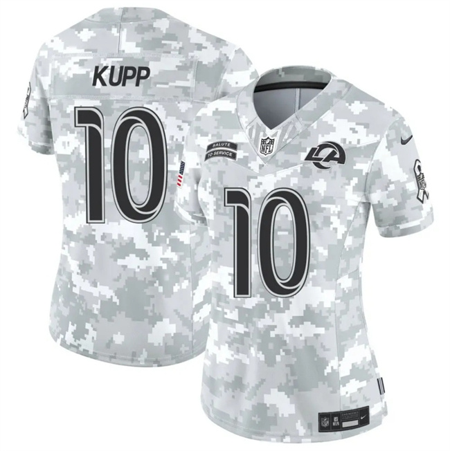 Women's Los Angeles Rams #10 Cooper Kupp 2024 F.U.S.E Arctic Camo Salute To Service Limited Stitched Football Jersey(Run Small)