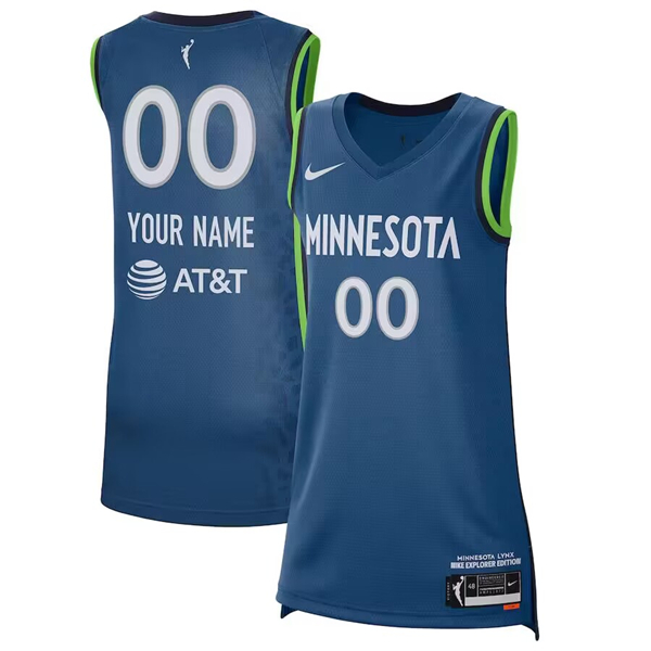 Women's Minnesota Lynx Active Player Custom Blue 2021 Explorer Edition Stitched Jersey