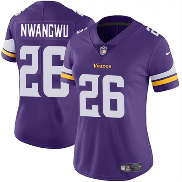 Women's Minnesota Vikings #26 Kene Nwangwu Purple Vapor Untouchable Limited Jersey(Run Small)