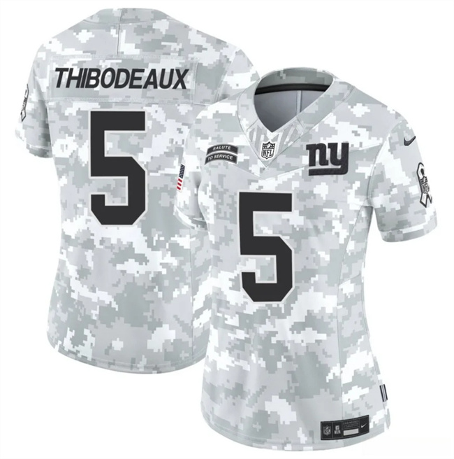 Women's New York Giants #5 Kayvon Thibodeaux 2024 F.U.S.E Arctic Camo Salute To Service Limited Stitched Football Jersey(Run Small)