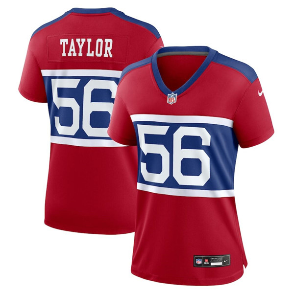 Women's New York Giants #56 Lawrence Taylor Century Red Alternate Vapor Limited Football Stitched Jersey