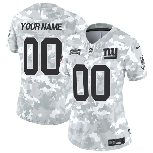 Women's New York Giants Active Player Custom 2024 F.U.S.E Arctic Camo Salute To Service Limited Stitched Football Jersey(Run Small)