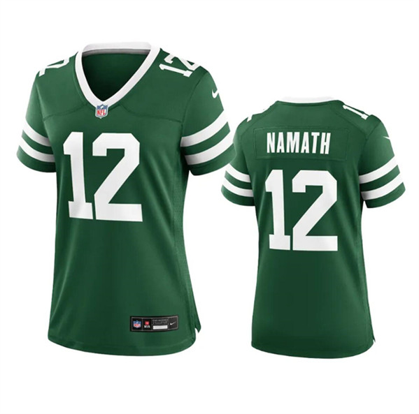 Women's New York Jets #12 Joe Namath Green 2024 Football Stitched Jersey(Run Small)