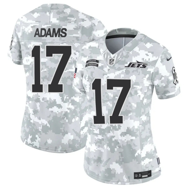 Women's New York Jets #17 Davante Adams 2024 F.U.S.E Arctic Camo Salute To Service Limited Stitched Jersey(Run Small)